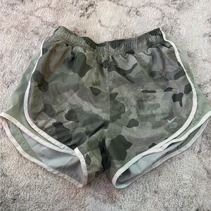 Nike Women's Green Camo Athletic Shorts